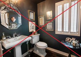 6 заједничке грешке које треба избегавати када украшавање типичан тоалет. И њихова решења