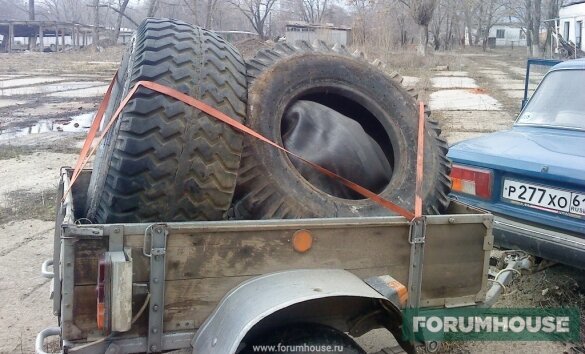 Преузимање тешка гума приколица се може, то ваљање преко границе.